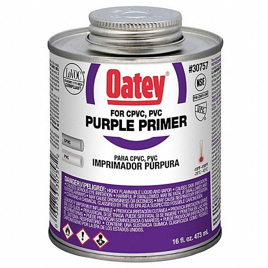 Oatey 30757 Primer, Low VOC, 16 oz., Purple