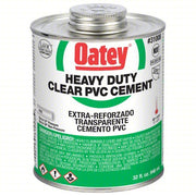 Oatey 31008 Pipe Cement Heavy Duty, 32 fl oz, Brush-Top Can, Clear