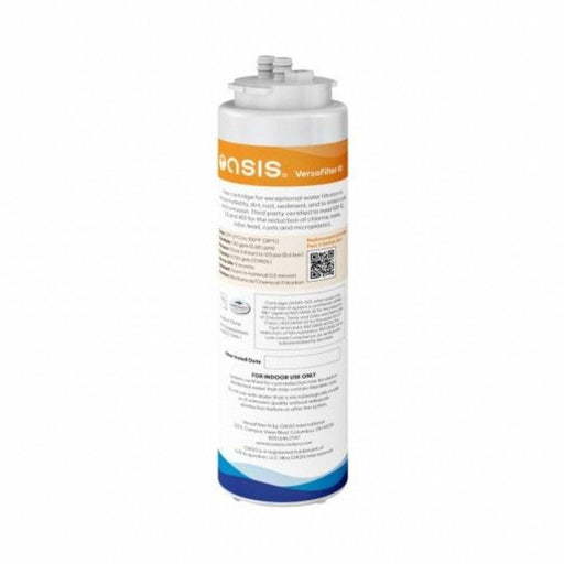 Oasis 041145-001 Quick-Connect Water Filter, 0.5 micron, 1.5 gpm, 4,750 gal, 9 in Overall Ht, 3 in Overall Dia