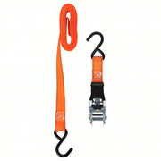 Keeper 05505 Tie Down Strap Ratchet, S-Hook, Gen Purpose, 1 in Wd, 400 lb WLL, Orange, 14 ft Lg, 4 PK