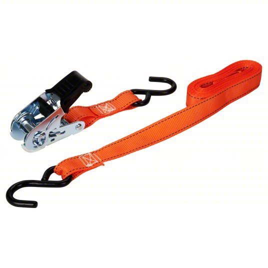 Keeper 05505 Tie Down Strap Ratchet, S-Hook, Gen Purpose, 1 in Wd, 400 lb WLL, Orange, 14 ft Lg, 4 PK