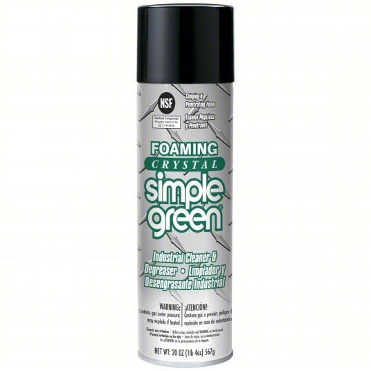Simple Green 0610001219010 Cleaner/Degreaser Water Based, Aerosol Spray Can, 20 oz Container Size, Ready to Use