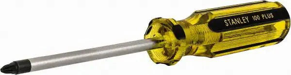 Stanley 64-102-A Screwdriver #2 Tip Size, 8 in Overall Lg, 4 in Shank Lg, Ergonomic Grip