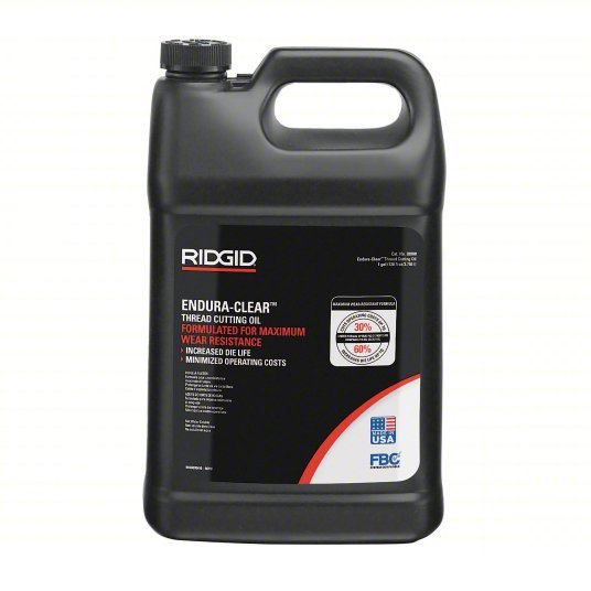 Ridgid 32808 Pipe Thread Cutting Oil: Endura-Clear, 1 gal, Jug