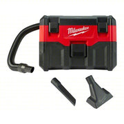 Milwaukee 0880-20 Portable Shop Vacuum 2 gal Tank Size, Reinforced Nylon, 1 1/4 in Vacuum Hose Dia., HEPA