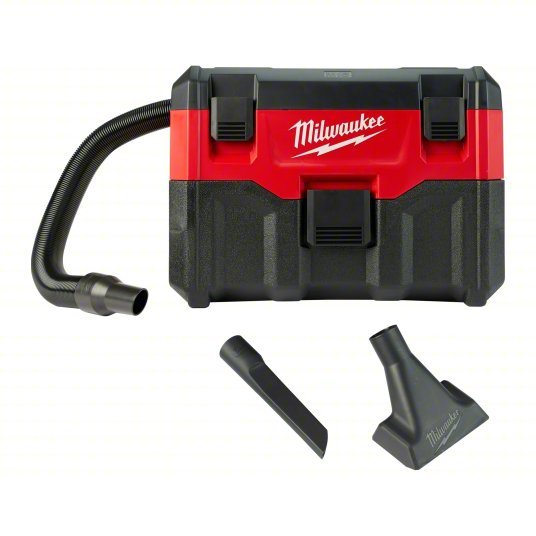 Milwaukee 0880-20 Portable Shop Vacuum 2 gal Tank Size, Reinforced Nylon, 1 1/4 in Vacuum Hose Dia., HEPA