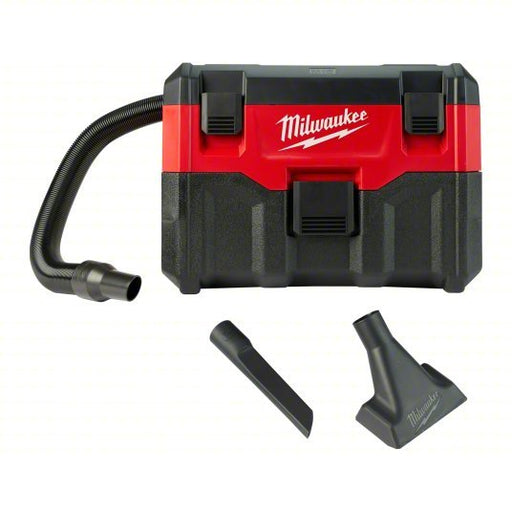 Milwaukee 0880 - 20 Portable Shop Vacuum 2 gal Tank Size, Reinforced Nylon, 1 1/4 in Vacuum Hose Dia., HEPA - Redwood.KV2CDC6