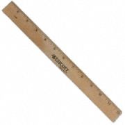 Acme 43WA69 Ruler, 43WA69,  12 in / 300 mm, 0.12 in Thick, 1/16 in, Clear, Black, Rigid