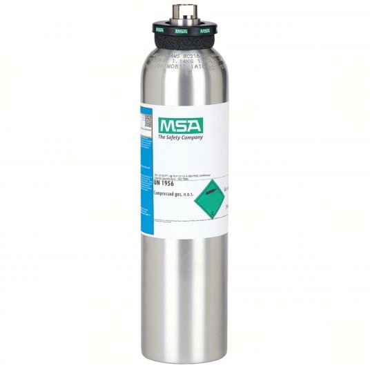 MSA 10045035 Calibration Gas Nitrogen, +/-5% Accuracy, CH4/CO/H2S/O2