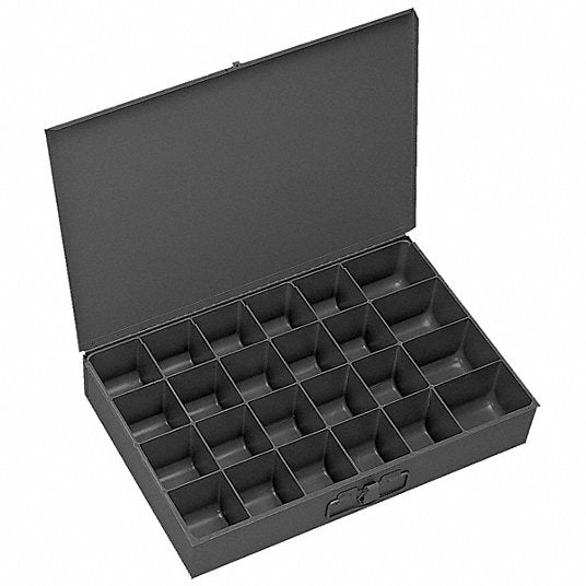 Durham 102-95-D960 Compartment Drawer 18 3/8 in x 12 1/2 in x 3 1/8 in, 24 Compartments, 0 Dividers, Gray, Piano