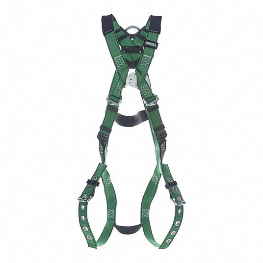 MSA 10206060 Fall Protection Harness Vest Harness, Quick-Connect / Tongue, Mating, 2XL, Padded