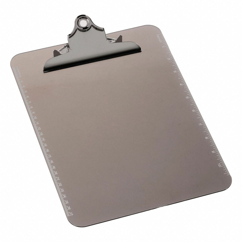 Business Source BSN01861 Clipboard, Letter Paper Size Name, Plastic, 1/2 in Clip Capacity, 9 in Overall Wd, Gray, Plastic