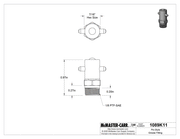 McMaster 1089K11 Pin-Style Grease Fitting Straight, 1/8 PTF Male, Brass