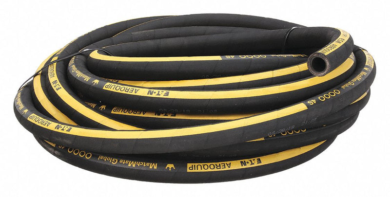 Eaton Aeroquip GH493-16 Hydraulic Bulk Hose, 1 in ID x 1-33/64 in OD, 50 ft, 5,100 psi, Synthetic Rubber, Black, 4-Spiral Wire