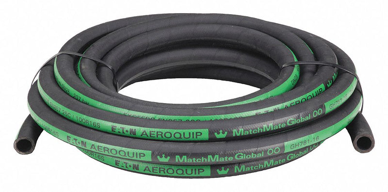 Aeroquip GH781-12X50 Hydraulic Bulk Hose, 3/4 in ID x 1-1/8 in OD, 50 ft, 3,500 psi, Nitrile, Black, 2-Wire Braid
