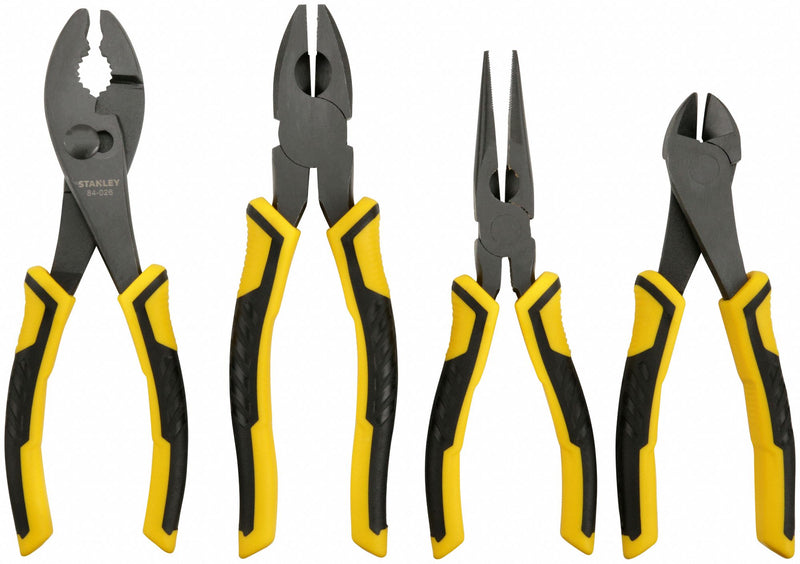 Stanley 84-058 Plier Set, 4 Pliers, Deluxe Cushion Grip, Manual, 2 - 5 Pliers Range