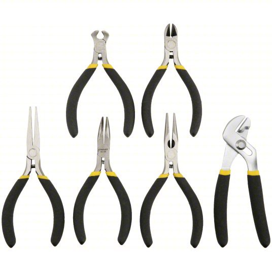 Stanley 84-079 Plier Set 6 Pliers, Std Cushion Grip, Manual, 6 - 9 Pliers Range