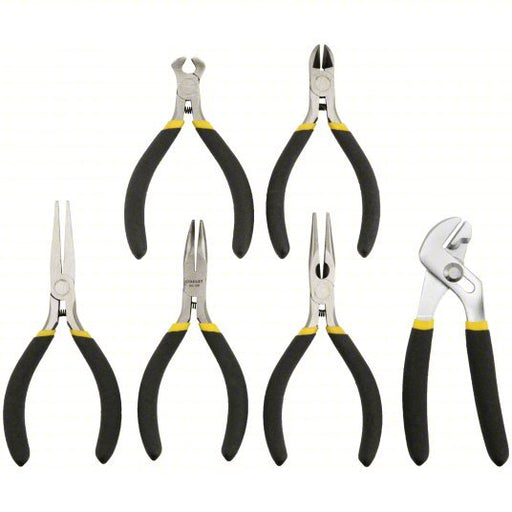 Stanley 84-079 Plier Set 6 Pliers, Std Cushion Grip, Manual, 6 - 9 Pliers Range