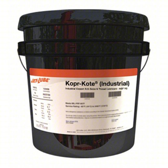 Jet-Lube 10091 General Purpose Anti-Seize 1 gal Container Size, Pail, Copper, Graphite, Kopr-Kote, -65° to 1800°F