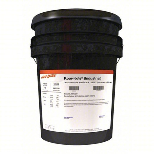 Jet-Lube 10092 General Purpose Anti-Seize 2.5 gal Container Size, Pail, Copper, Graphite, Kopr-Kote, Jet-Lube