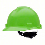 MSA 815565 Hi-Visibility Green, No Graphics, Ratchet (4-Point), Polyethylene, Side-Slots, MSA, V-Gard