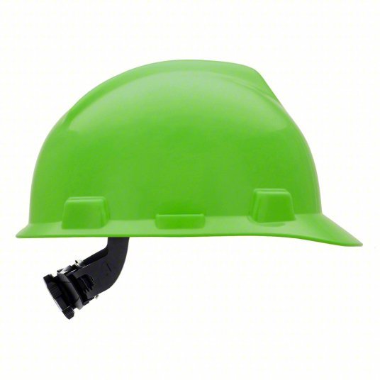 MSA 815565 Hi-Visibility Green, No Graphics, Ratchet (4-Point), Polyethylene, Side-Slots, MSA, V-Gard