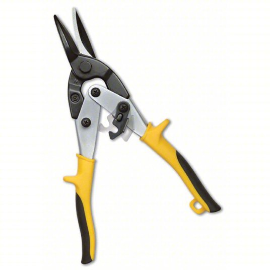 Ideal 35-001 Aviation Snip Straight, 9 3/4 in Overall Lg, 1 1/2 in Cutting Lg, Steel, Plastic, Steel