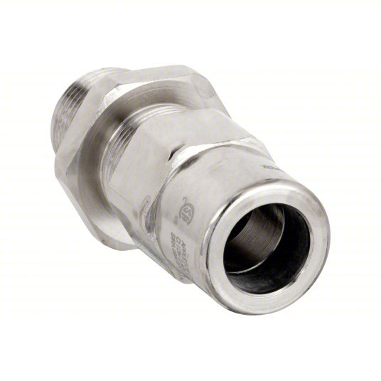 Appleton TMC2075075NB Cable Connector, 3/4 In, Straight, Silver