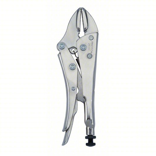 Proto J291NC Locking Pliers Flat, Lever, 1 5/8 in Max Jaw Opening, 7 1/2 in Overall Lg, 1 3/8 in Jaw Lg