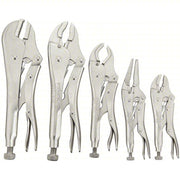 Irwin 2077704 Locking Pliers Set Curved, 1 1/8 in,1 1/2 in,1 7/8 in,2 in Max Jaw Opening, Plain Grip