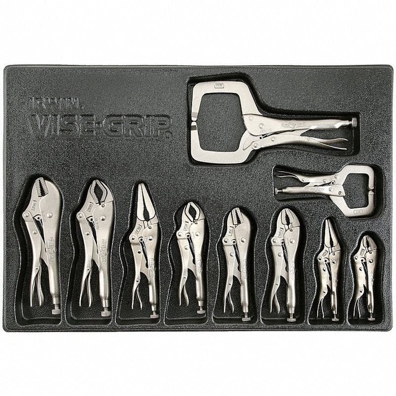 Irwin 1078Tray 10 pcs. Locking Pliers and C-Clamp Set