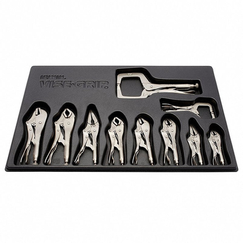Irwin 1078Tray 10 pcs. Locking Pliers and C-Clamp Set