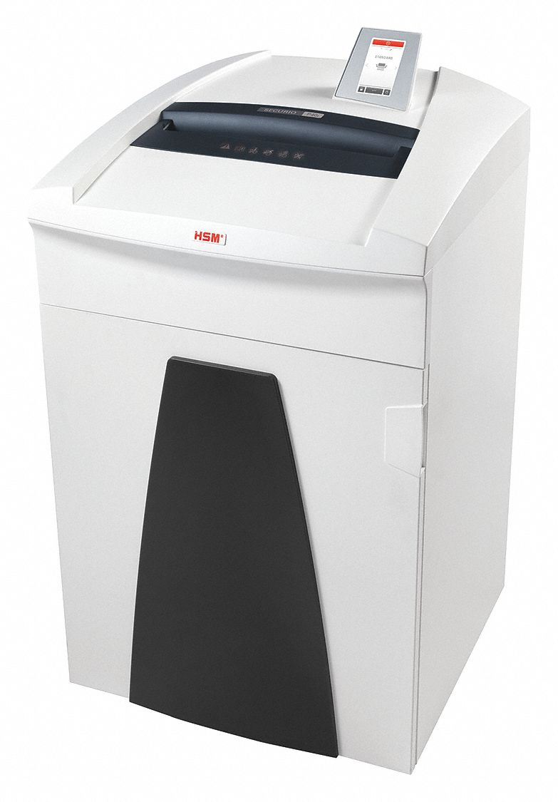 HSM SECURIO P40S Departmental Paper Shredder, Strip-Cut, 58-60 Sheets, Continuous Duty, 40 gal Wastebasket, 120V, White
