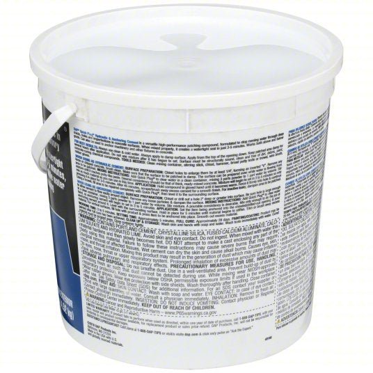 DAP 14090 Hydraulic Cement Quick Plug, Cement, 10 lb Container Size, Pail, Gray