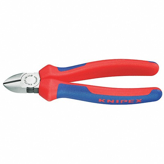 Knipex 70 02 140 Diagonal Cutting Plier Std, Straight, 3/4 in Jaw Lg, 5/8 in Jaw Wd, 5 1/2 in Overall Lg