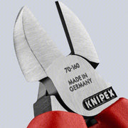 Knipex 70 02 160 Diagonal Cutting Plier Std, Straight, Narrow, 3/4 in Jaw Lg, 7/8 in Jaw Wd, 6 1/4 in Overall Lg, 70