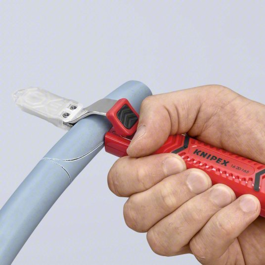 Knipex 16 20 165 SB Cable Stripper 6 1/2 in Overall Lg, Hooked Blade, Stainless Steel, 6 - 8 in