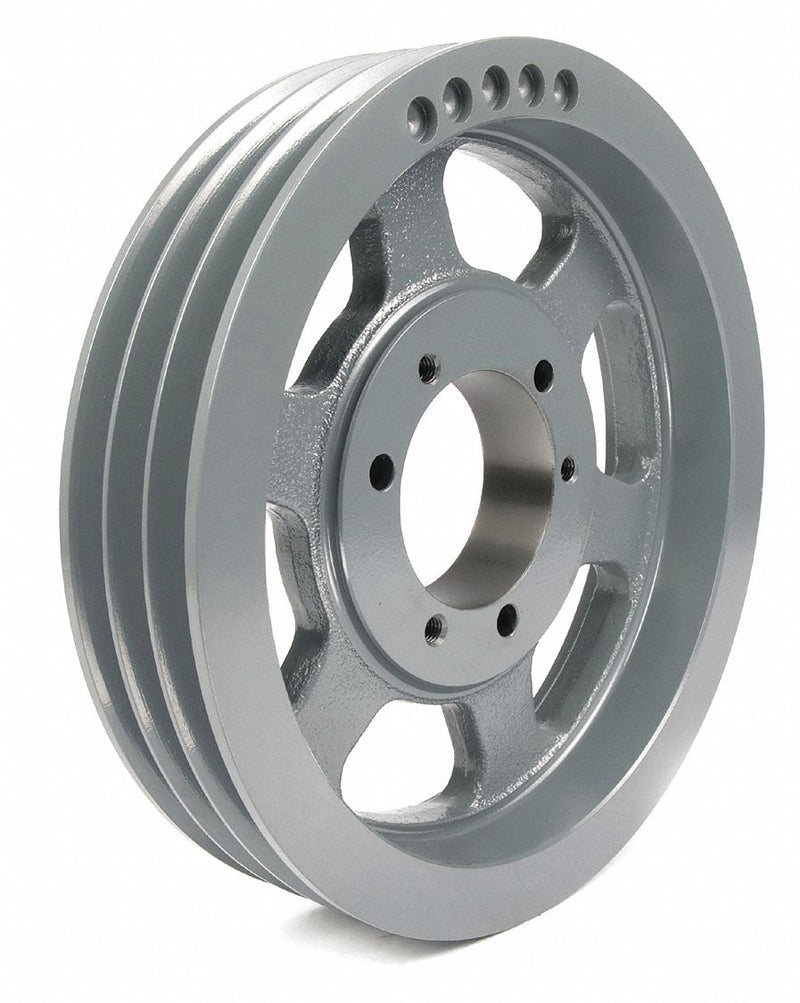 TB Wood's 1363B V-Belt Pulley, B136, 3 Groove, 13.95 in OD, Bushed Bore, SK, Quick Detachable, Cast Iron