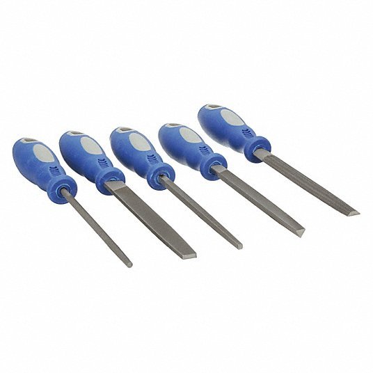 Redwood 10Z761 Hand File Set, 6 In L, 5 Pc