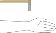 McMaster 1111K28 Oil-Level Indicator with Swivel Fitting Brass Elbow, 1/2 NPTF Male, 9-1/8" Overall Height