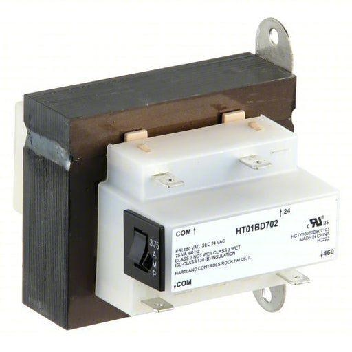 Carrier HT01BD702 Transformer, 460VAC Primary, 24V sec, 75VA For 38AUZ-08A0-6-0A