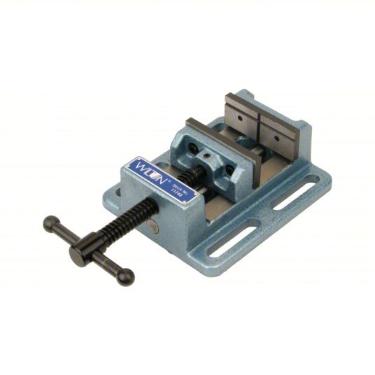 Wilton 11748 Machine Vise 8 in Jaw Face Wd, 8 in Max Jaw Opening, 2 in Throat Dp, V-Grooved Face, Slot