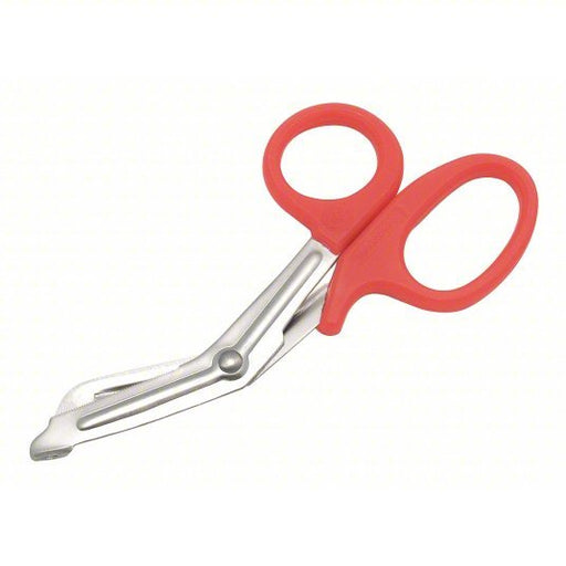 Medi-First 70901-RD EMT Utility Scissors, Stainless Steel, Rounded, Plastic, 7 in Overall Lg, Red