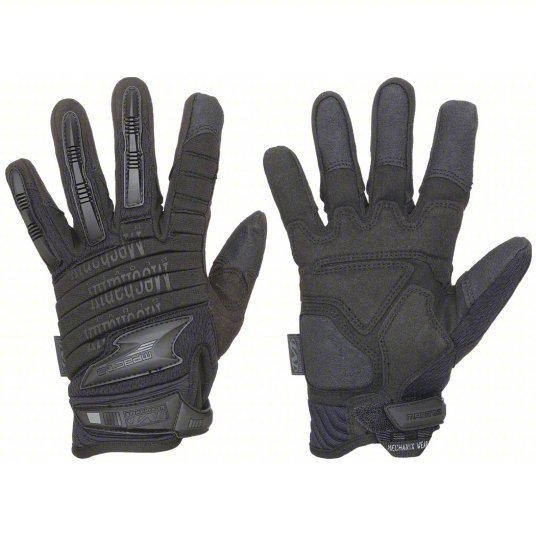 Mechanix MP2-F55-009 Tactical Glove Spandex(R), Synthetic Leather, Foam, Black, M, 12 in Lg, Gunn, 1 PR