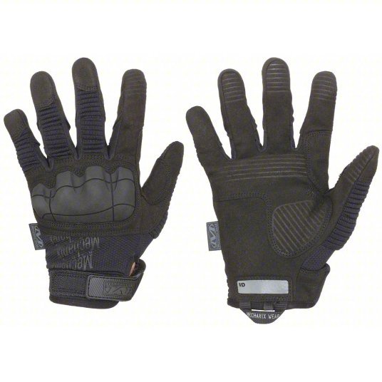Mechanix MP3-F55-009 Tactical Glove Spandex(R), Synthetic Leather, Foam, Black, M, 11 in Lg, 1 PR