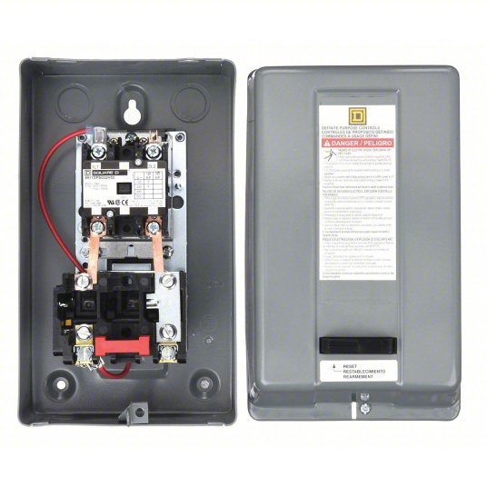 Square D 8911DPSG22V02 Definite Purpose Magnetic Motor Starter Non-Reversing, 2 Poles, 25 A, 120V AC Coil