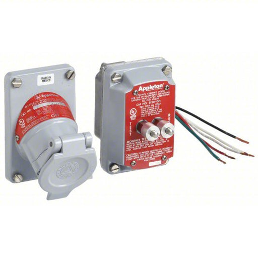 Appleton Electric EFSC275 - 2023GFI GFCI Receptacle: Feed Through, 0.75 in Hub Dia, 5 - 20R, 20 A, 125V AC, 3 Poles, 2 Gangs - Redwood.KV11Y387