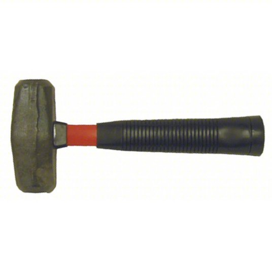 Council Tool PR3FG Drilling Hammer Steel, Fiberglass Handle, 3 lb Head Wt, Round Shape