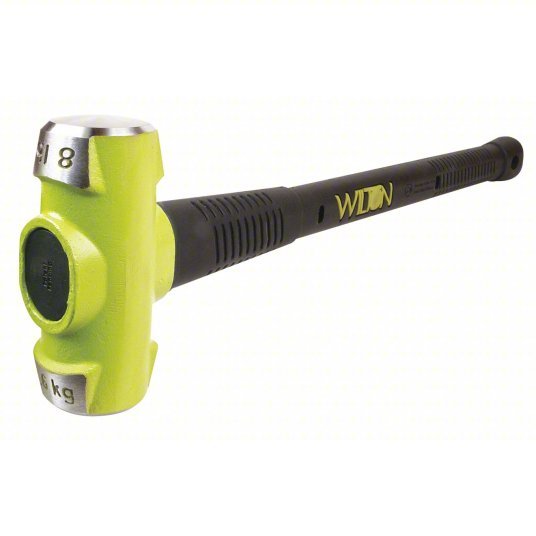 Wilton 20830 Standard Sledge Hammer, Steel Handle, 8 lb Head Wt, 2 1/8 in Dia, 30 in Overall Lg