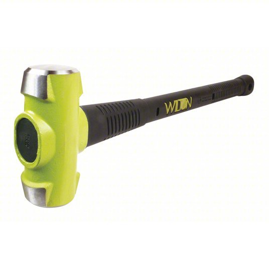 Wilton 21024 Standard Sledge Hammer, Steel Handle, 10 lb Head Wt, 2 1/4 in Dia, 26 in Overall Lg